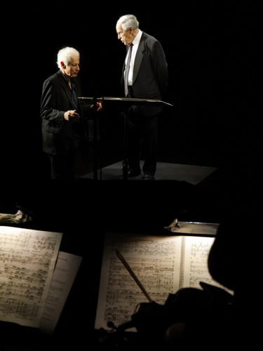 Robert Cahen and Pierre Boulez - Rehearsal of Mémoriale, 2011