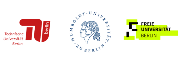Logos der FU, HU und TU