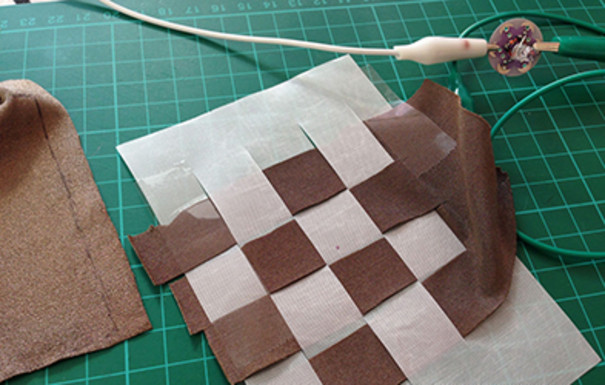 Test sample for textile energy harvesting.