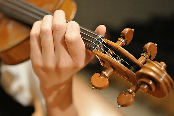 Finger an der Geige