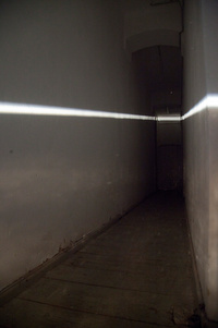 Light installation in a hallway.
